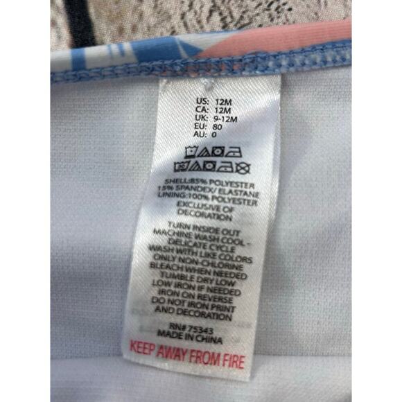 TOMMY BAHAMA Girl’s 2 Piece Tankini Tropical Swim Set / Size: 12 Months - Picture 4 of 5